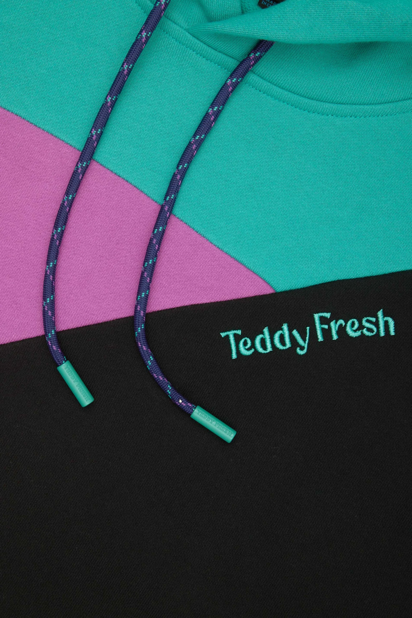 Asymmetric Color Block Hoodie-Teddy Fresh Best Sale