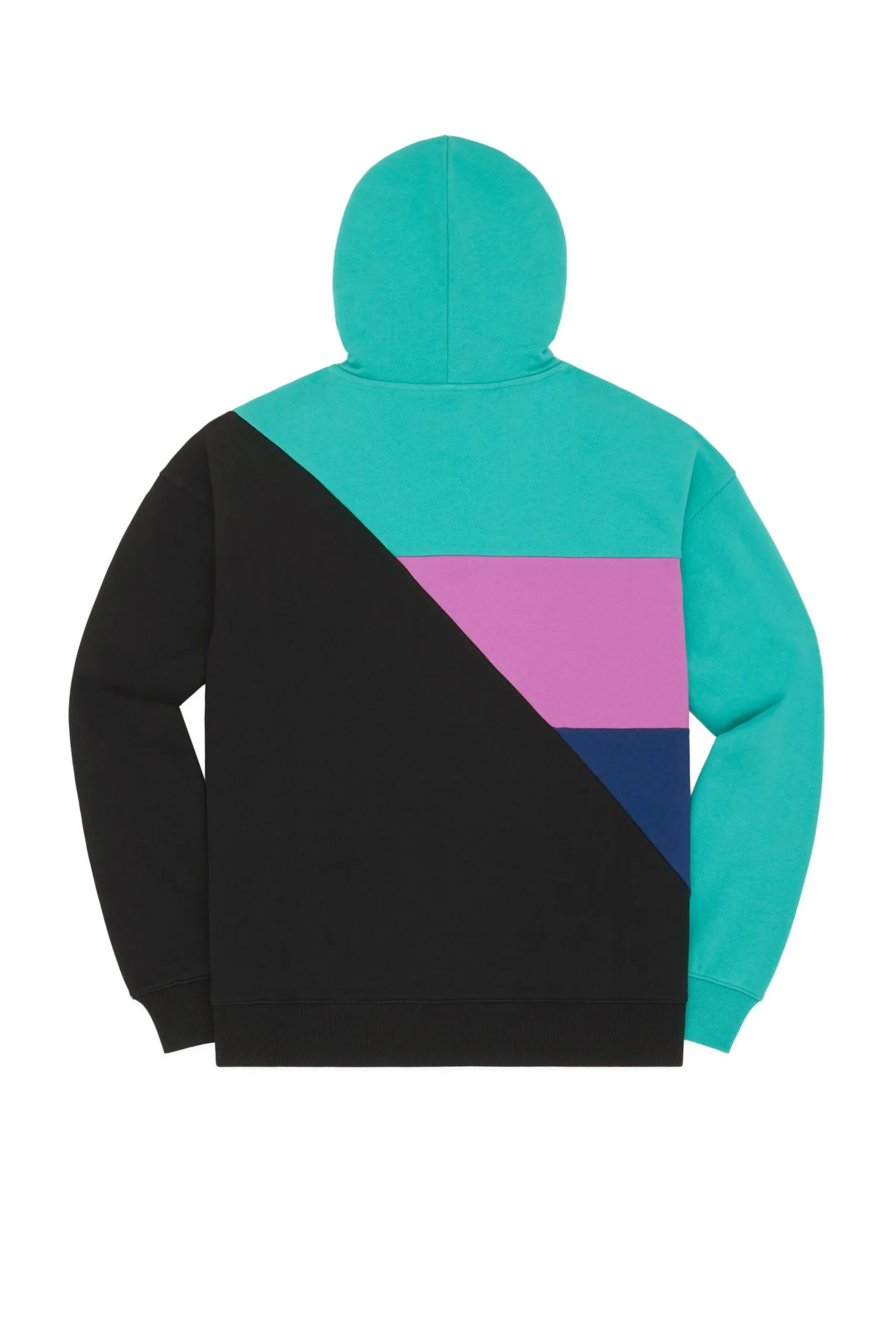 Asymmetric Color Block Hoodie-Teddy Fresh Best Sale
