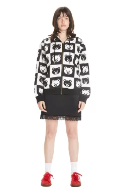 Bear Check Zip Hoodie-Teddy Fresh Best
