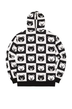 Bear Check Zip Hoodie-Teddy Fresh Best
