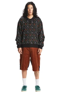 Bear Jacquard Polo Sweater-Teddy Fresh Hot