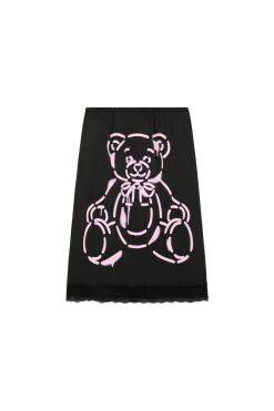 Bear Lace Satin Skirt-Teddy Fresh Best