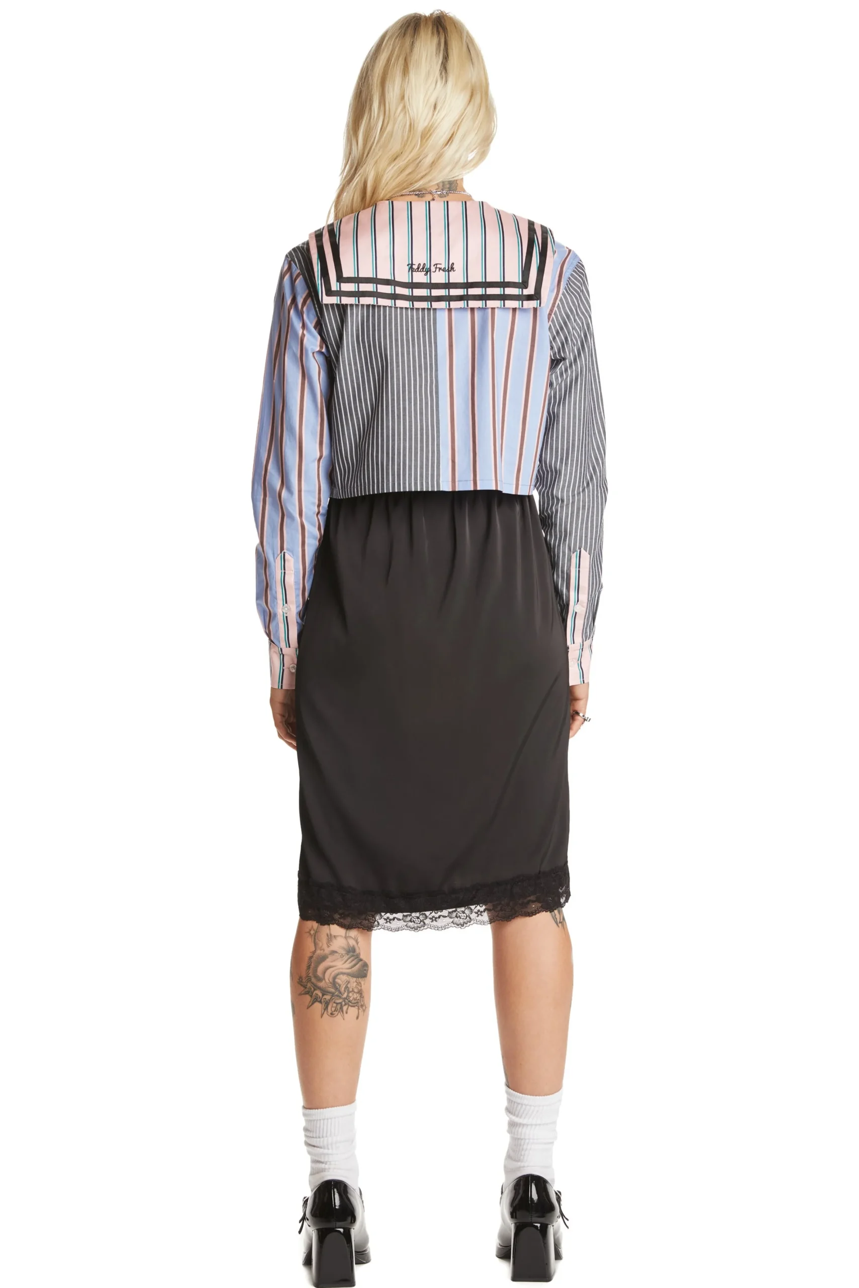Bear Lace Satin Skirt-Teddy Fresh Best
