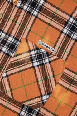 Bleached Flannel Shirt-Teddy Fresh Shop