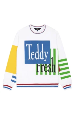 Box Paneled Crewneck-Teddy Fresh Cheap