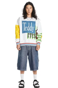 Box Paneled Crewneck-Teddy Fresh Cheap
