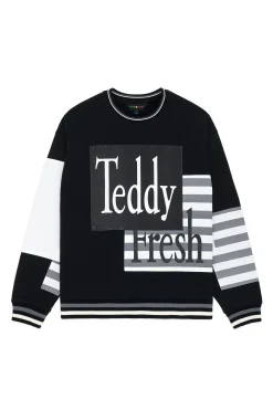 Box Paneled Crewneck-Teddy Fresh Cheap