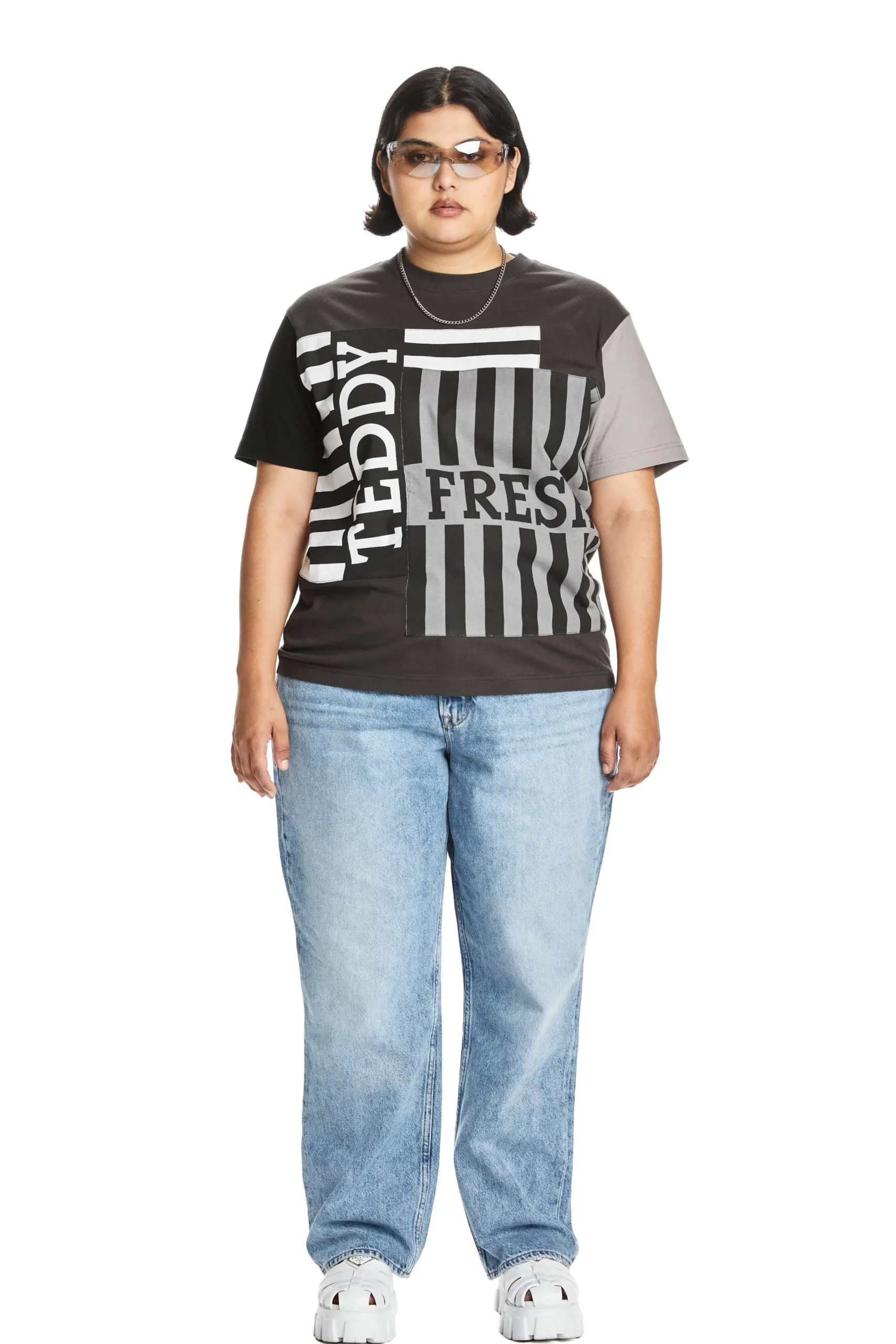 Box Paneled Tee-Teddy Fresh Store