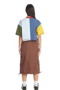 Boxy Color Block Tee-Teddy Fresh Discount