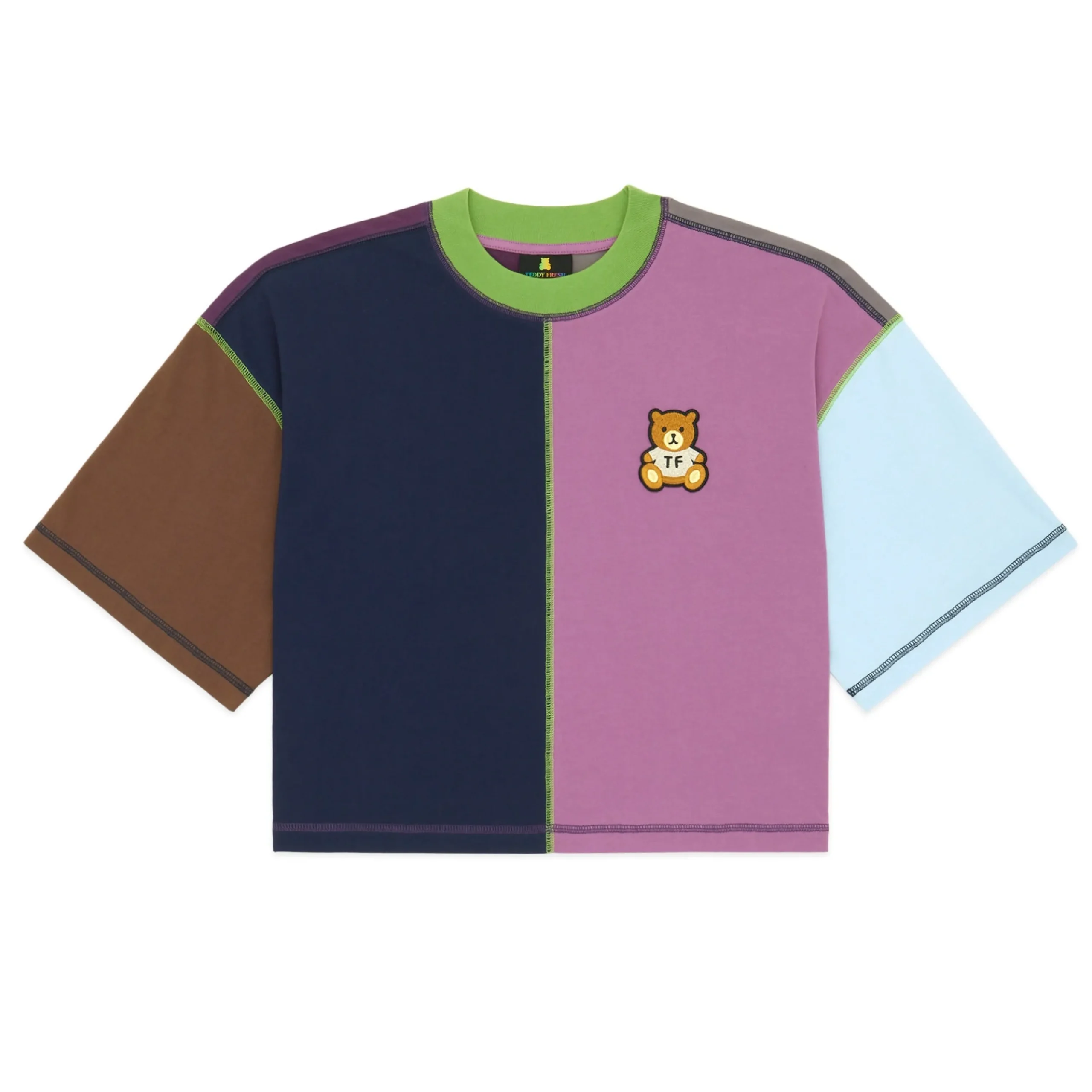 Boxy Color Block Tee-Teddy Fresh Discount