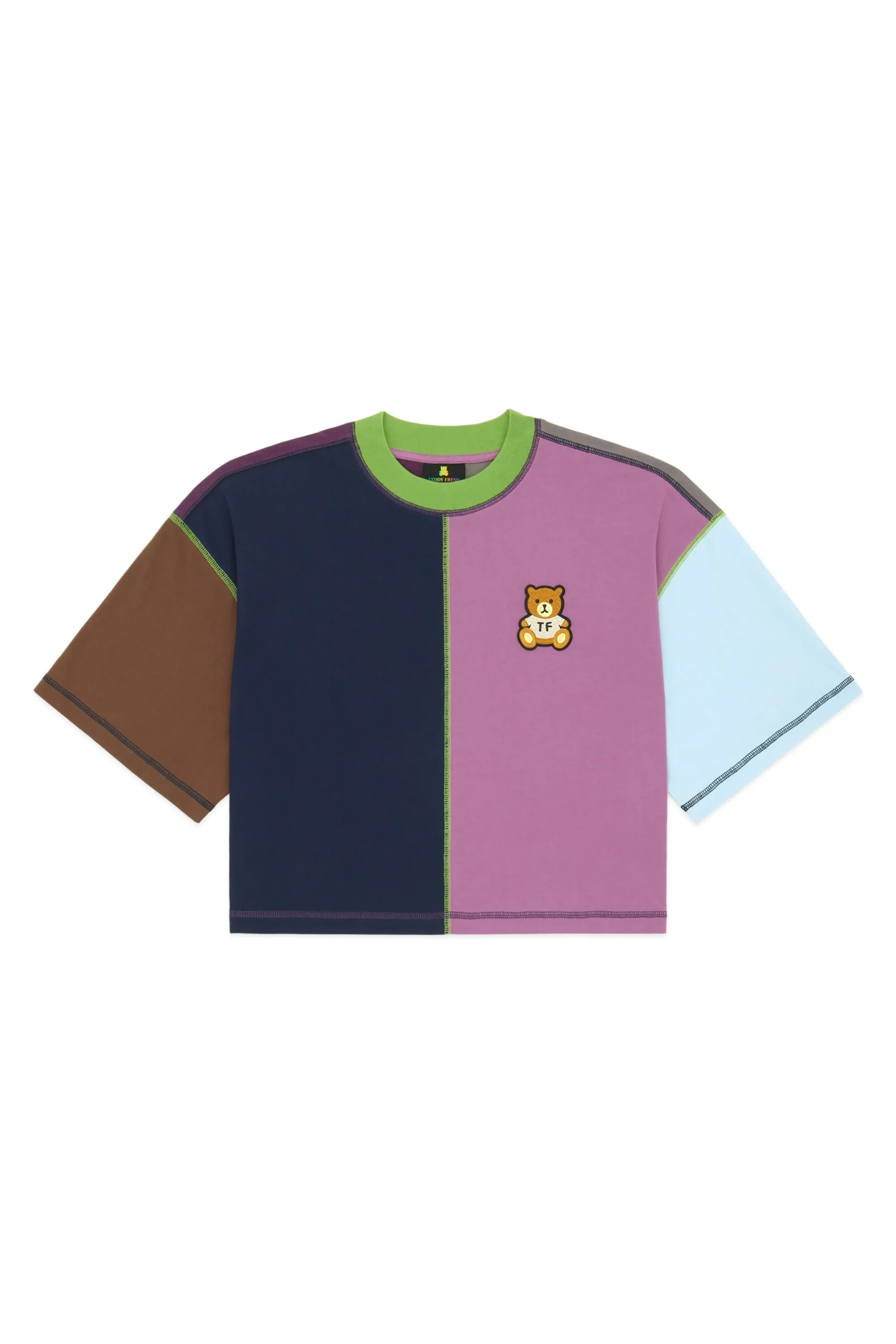 Boxy Color Block Tee-Teddy Fresh Discount