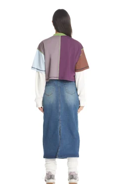Boxy Color Block Tee-Teddy Fresh Discount