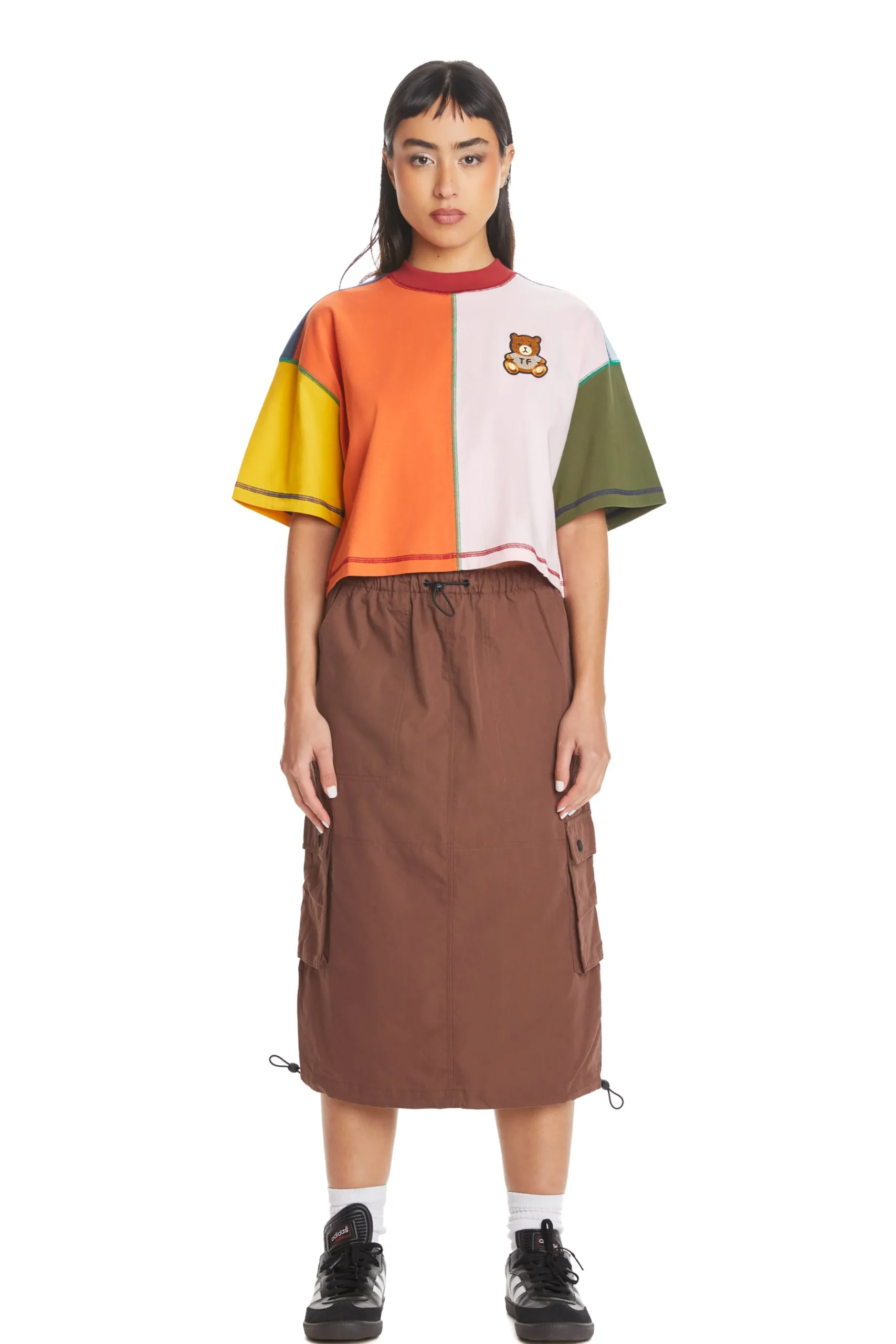 Boxy Color Block Tee-Teddy Fresh Discount
