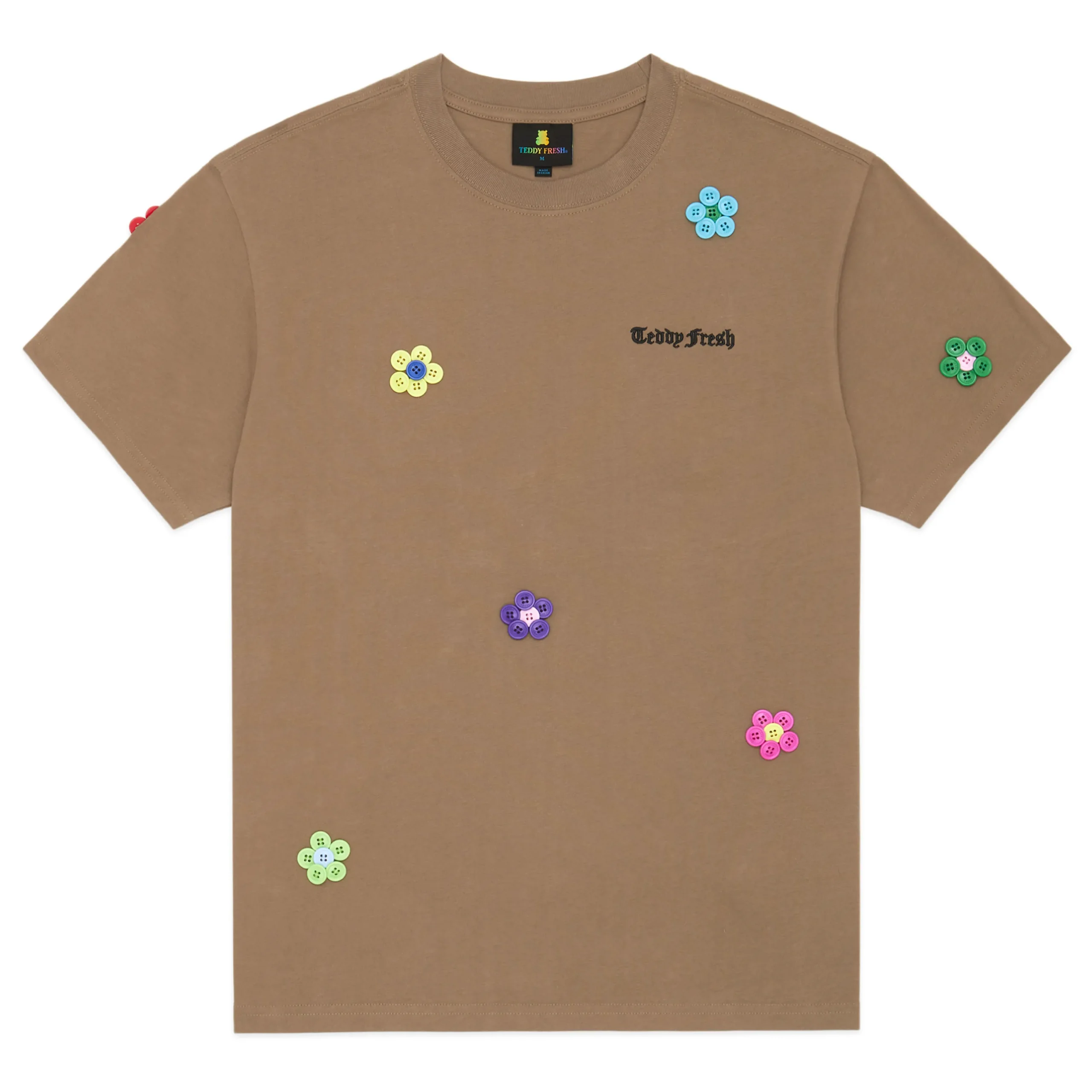 Button Flowers Tee-Teddy Fresh Best