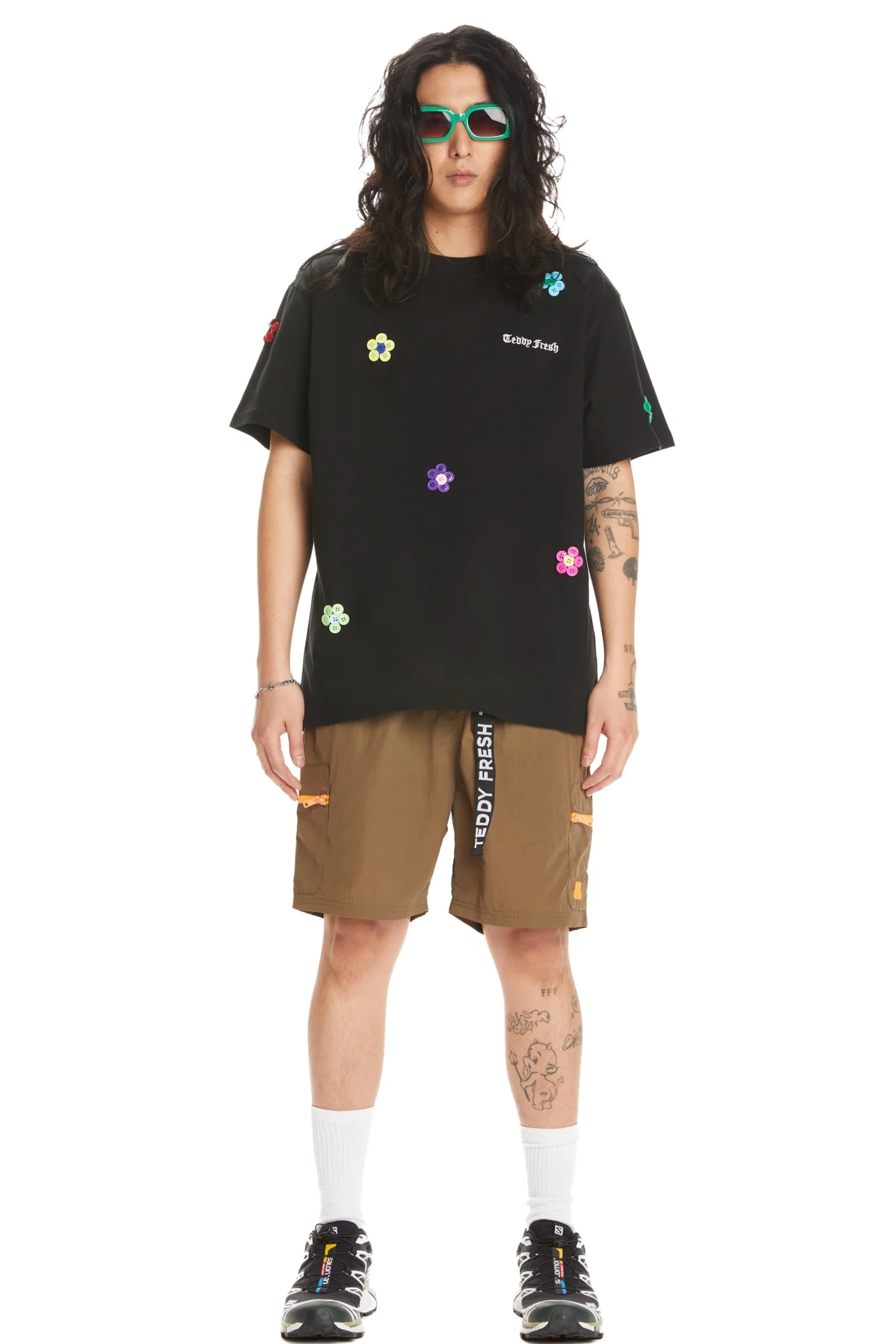 Button Flowers Tee-Teddy Fresh Best