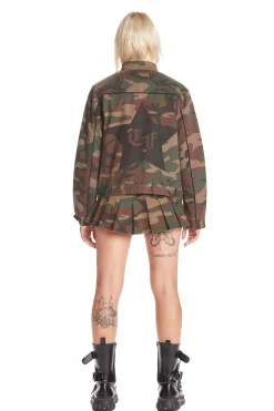 Camo Moto Jacket-Teddy Fresh Flash Sale