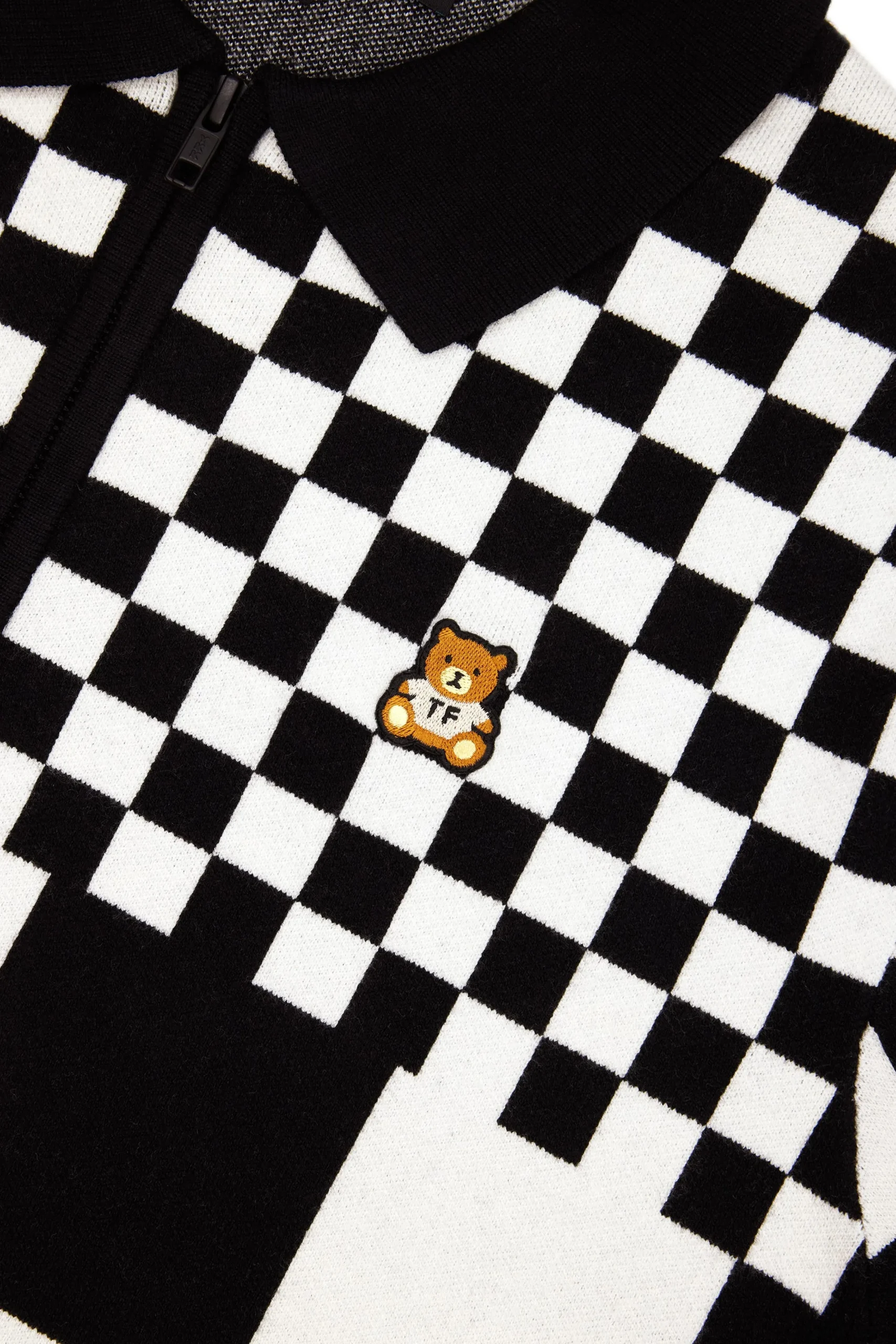 Check Clash Sweater-Teddy Fresh Discount
