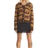 Checkered Bear Cardigan-Teddy Fresh Fashion