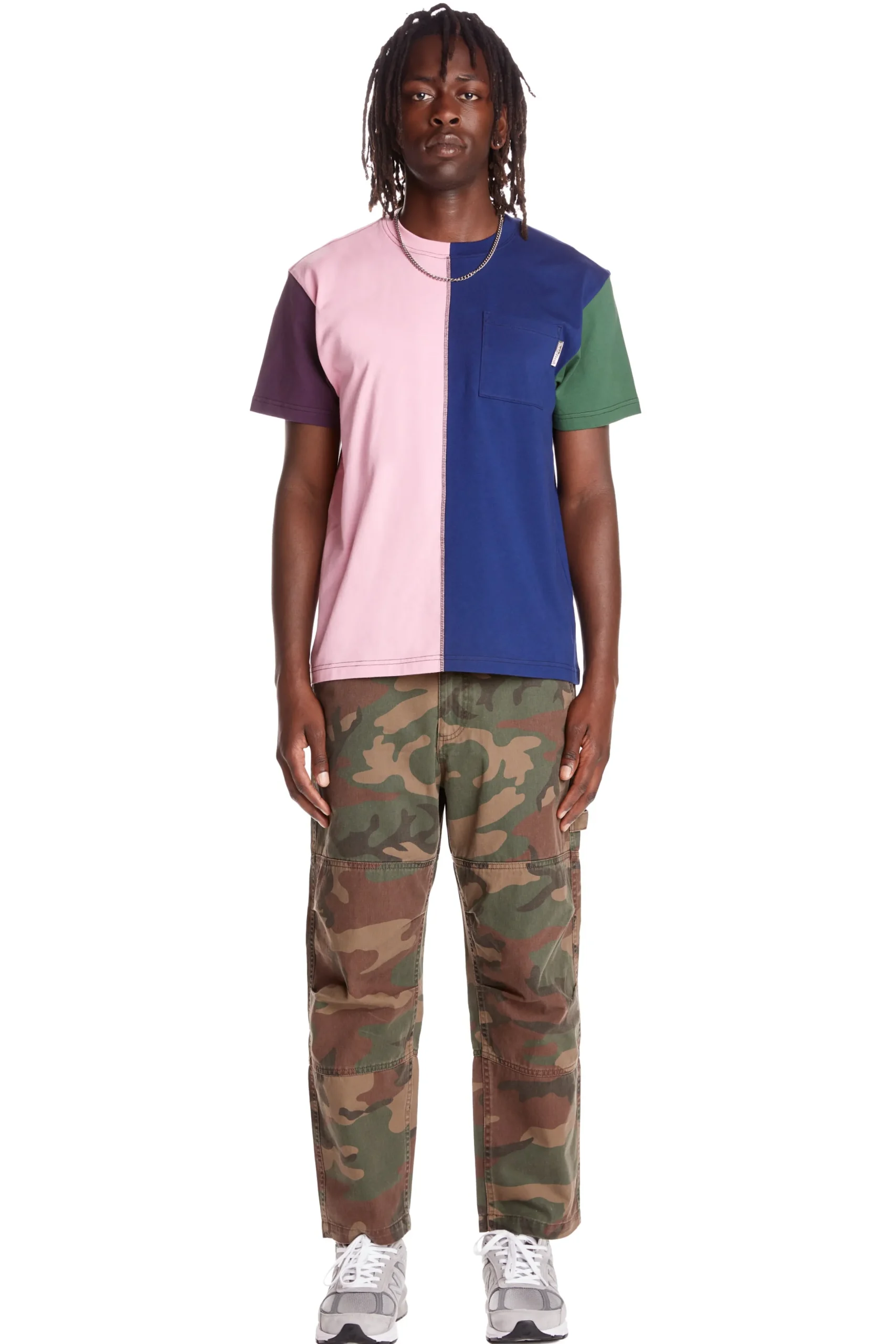 Color Block Split Tee-Teddy Fresh Best