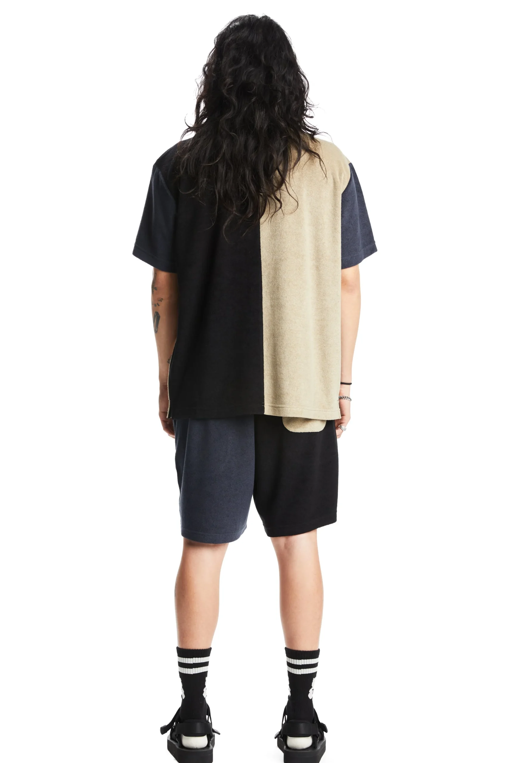 Color Block Terry Shirt-Teddy Fresh Best