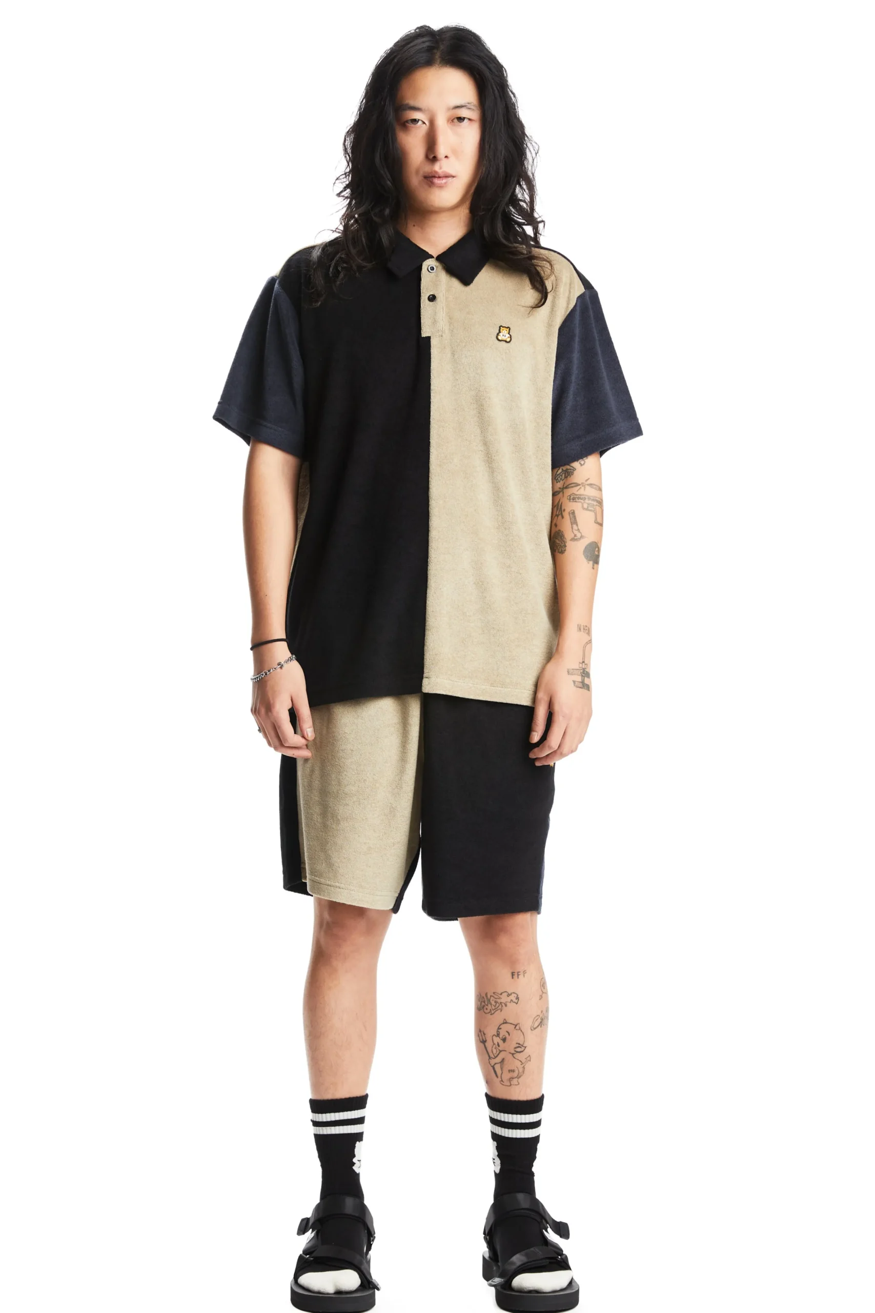 Color Block Terry Shirt-Teddy Fresh Best
