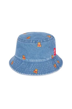 Denim Bear Bucket Hat-Teddy Fresh Clearance