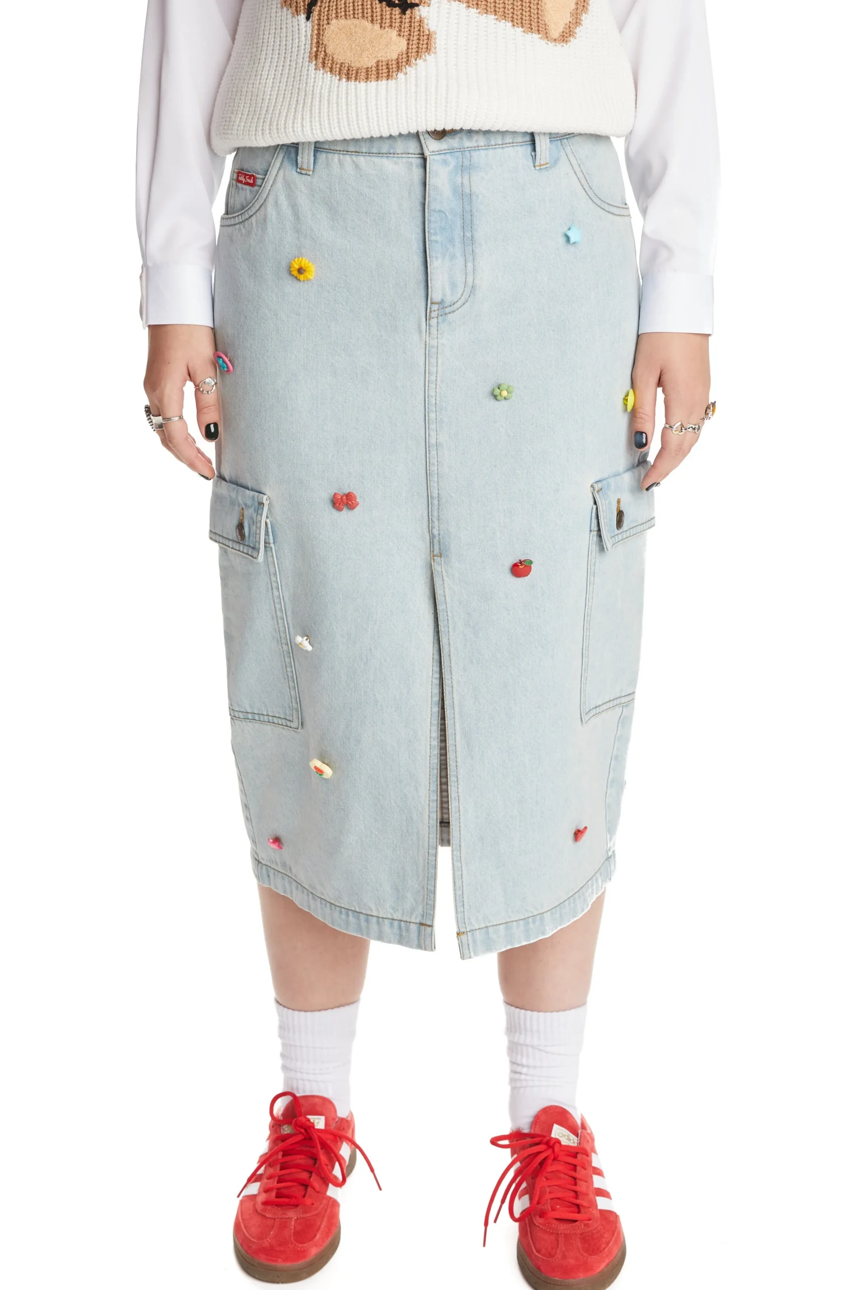Denim Cargo Skirt-Teddy Fresh Best Sale
