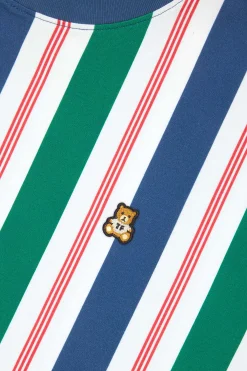 Double Collar Stripe Tee-Teddy Fresh Outlet