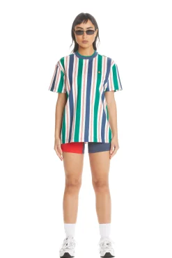 Double Collar Stripe Tee-Teddy Fresh Outlet