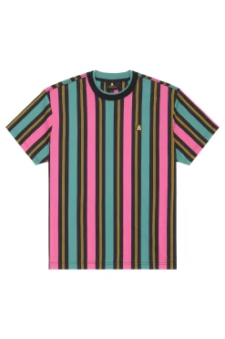 Double Collar Stripe Tee-Teddy Fresh Outlet