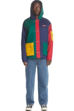 Fireman Style Toggle Clasp Chore Jacket-Teddy Fresh Cheap