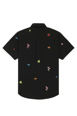 Flower Embroidery Shirt-Teddy Fresh Hot