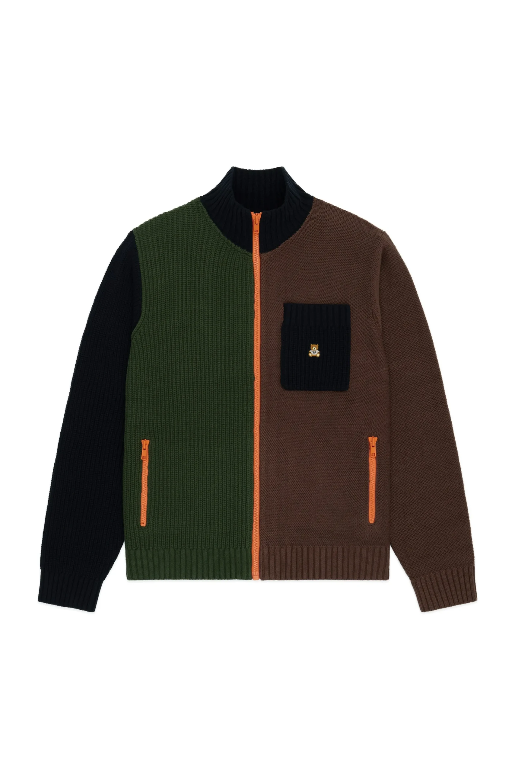 Full Zip Color Block Sweater-Teddy Fresh Best Sale
