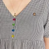 Gingham Button Dress-Teddy Fresh New