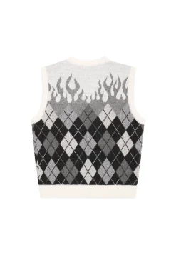 scale Flames Sweater Vest-Teddy Fresh Best Sale