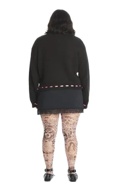 I Heart U Ribbon Weave Sweater-Teddy Fresh Store
