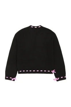 I Heart U Ribbon Weave Sweater-Teddy Fresh Store