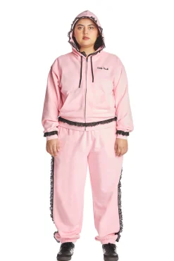 Lace Trim Sweatpants-Teddy Fresh Clearance
