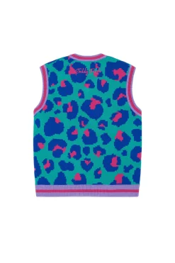 Leopard Sweater Vest-Teddy Fresh Discount