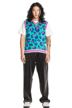 Leopard Sweater Vest-Teddy Fresh Discount