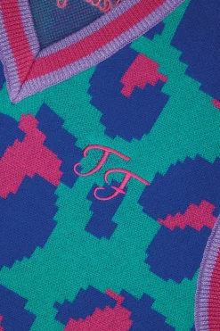Leopard Sweater Vest-Teddy Fresh Discount