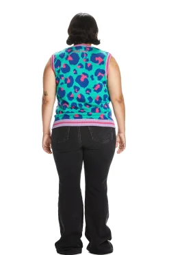 Leopard Sweater Vest-Teddy Fresh Discount