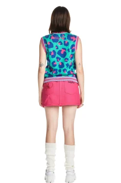 Leopard Sweater Vest-Teddy Fresh Discount