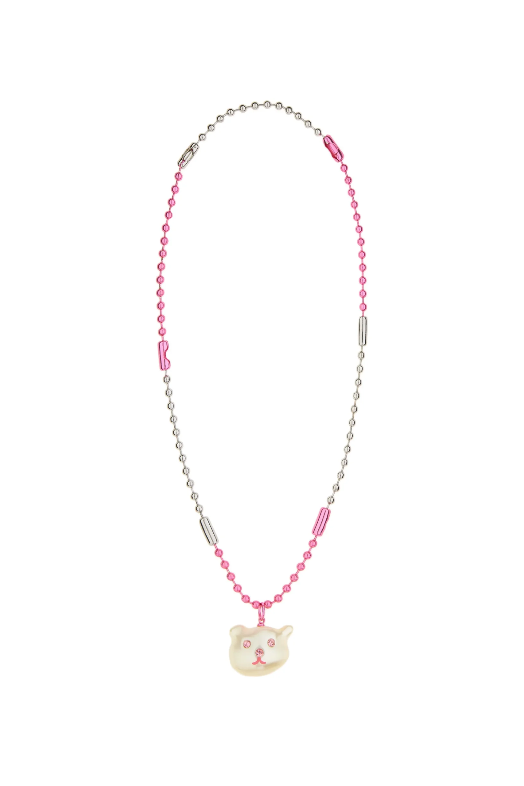Necklace With Bear Shaped Pearl-Teddy Fresh New