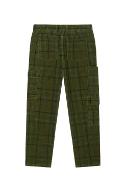 Plaid Corduroy Cargo Pants-Teddy Fresh Shop