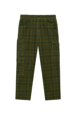 Plaid Corduroy Cargo Pants-Teddy Fresh Shop