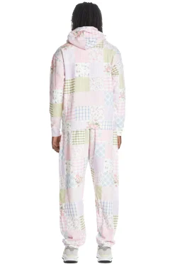 Quilt Print Zip Hoodie-Teddy Fresh Clearance