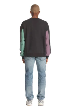 Rib Block Crewneck-Teddy Fresh Cheap