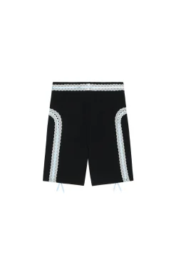 Ribbon Ribbed Bike Shorts-Teddy Fresh Shop