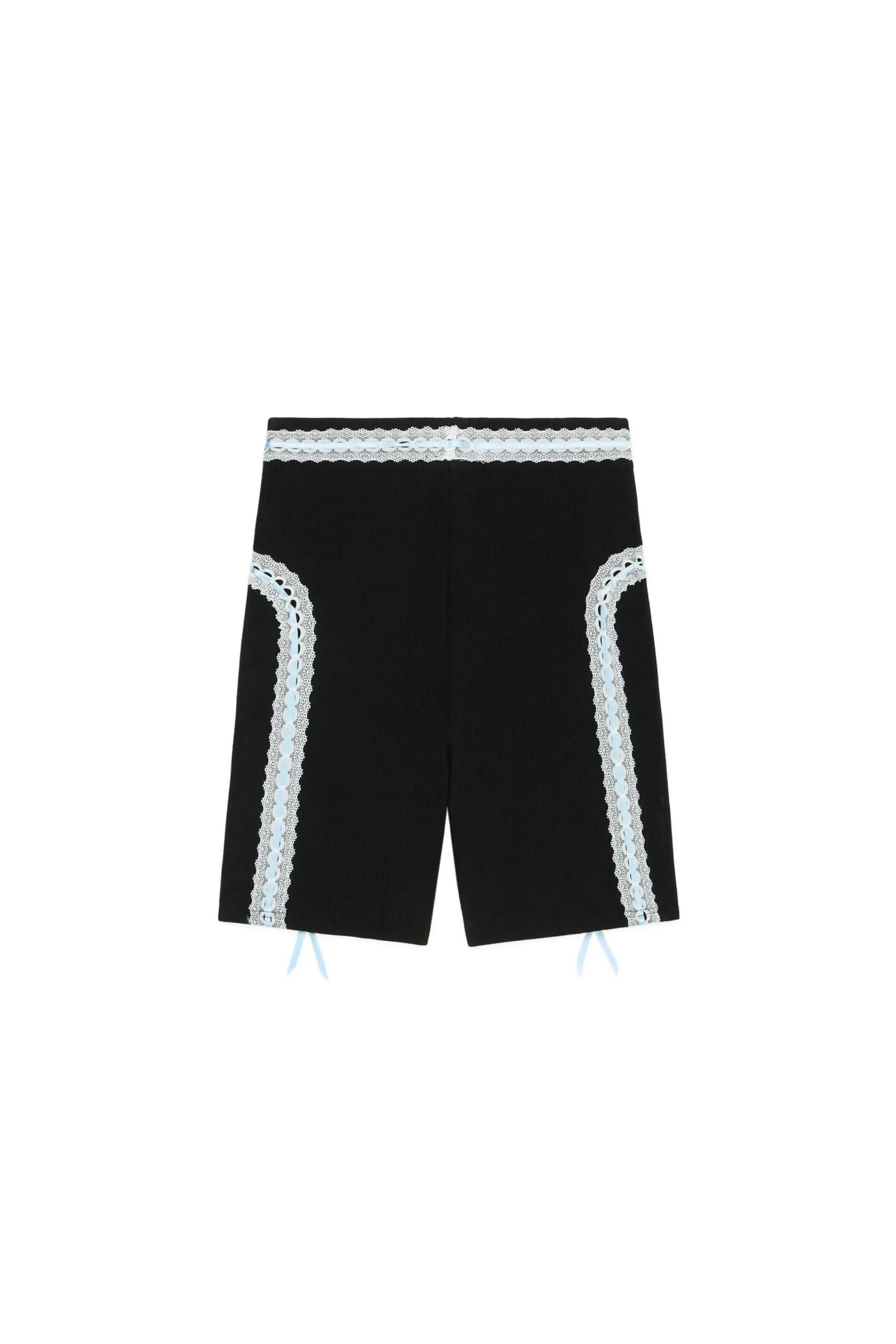 Ribbon Ribbed Bike Shorts-Teddy Fresh Shop